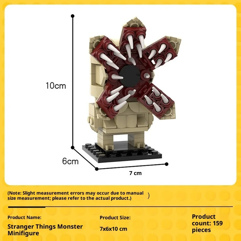 Demogorg estatuilla del dios del inframundo el monstruo comiendo el hombre modelo de bloques de construcción rompecabezas y juguete para regalo de ensamblaje