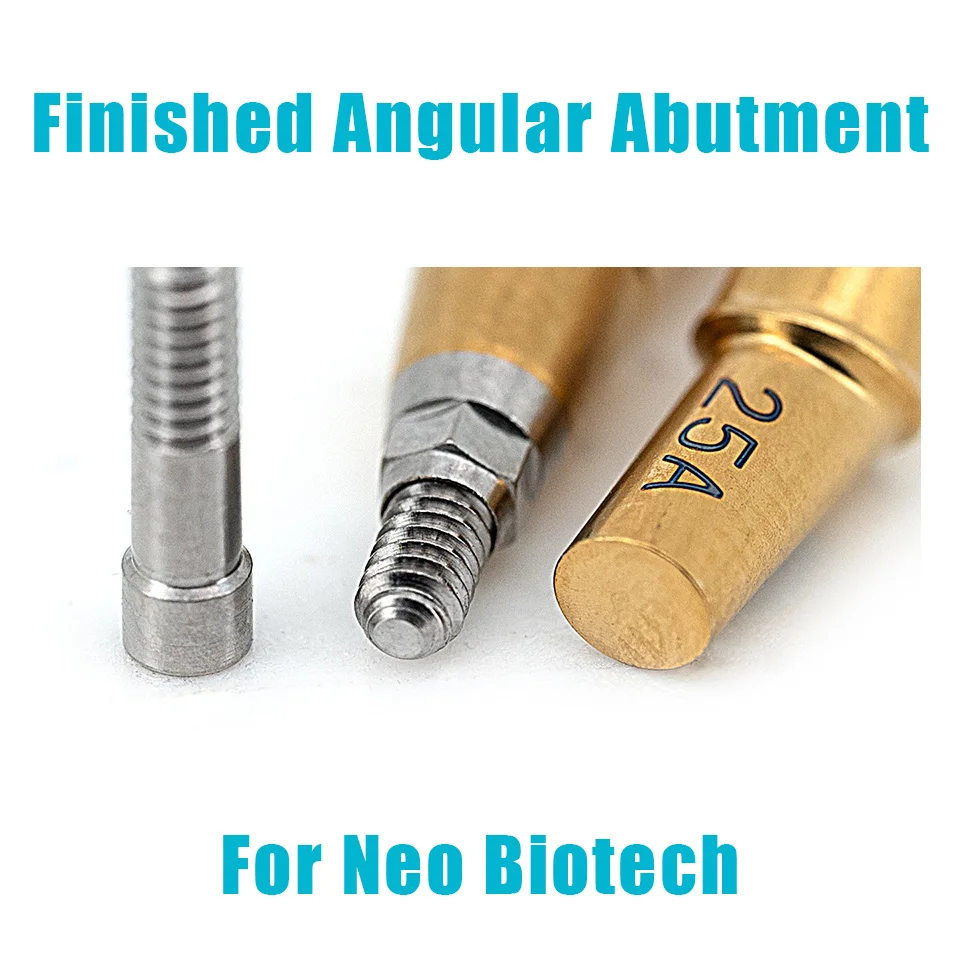Precision Titanium Finished Angular Abutment for Neo Biotech Dental Implant 5Sets Essential Oral Surgical Components for Clinics