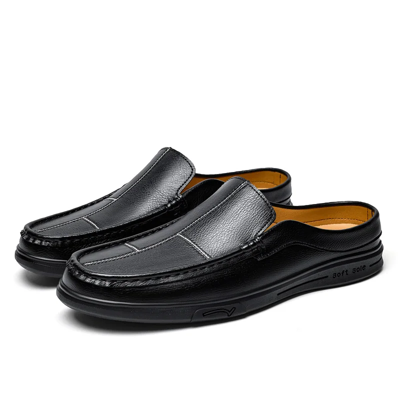 

Men Half Drag Formal Shoes Comfortable Without Heels Classic Flat Heel Men Shoes