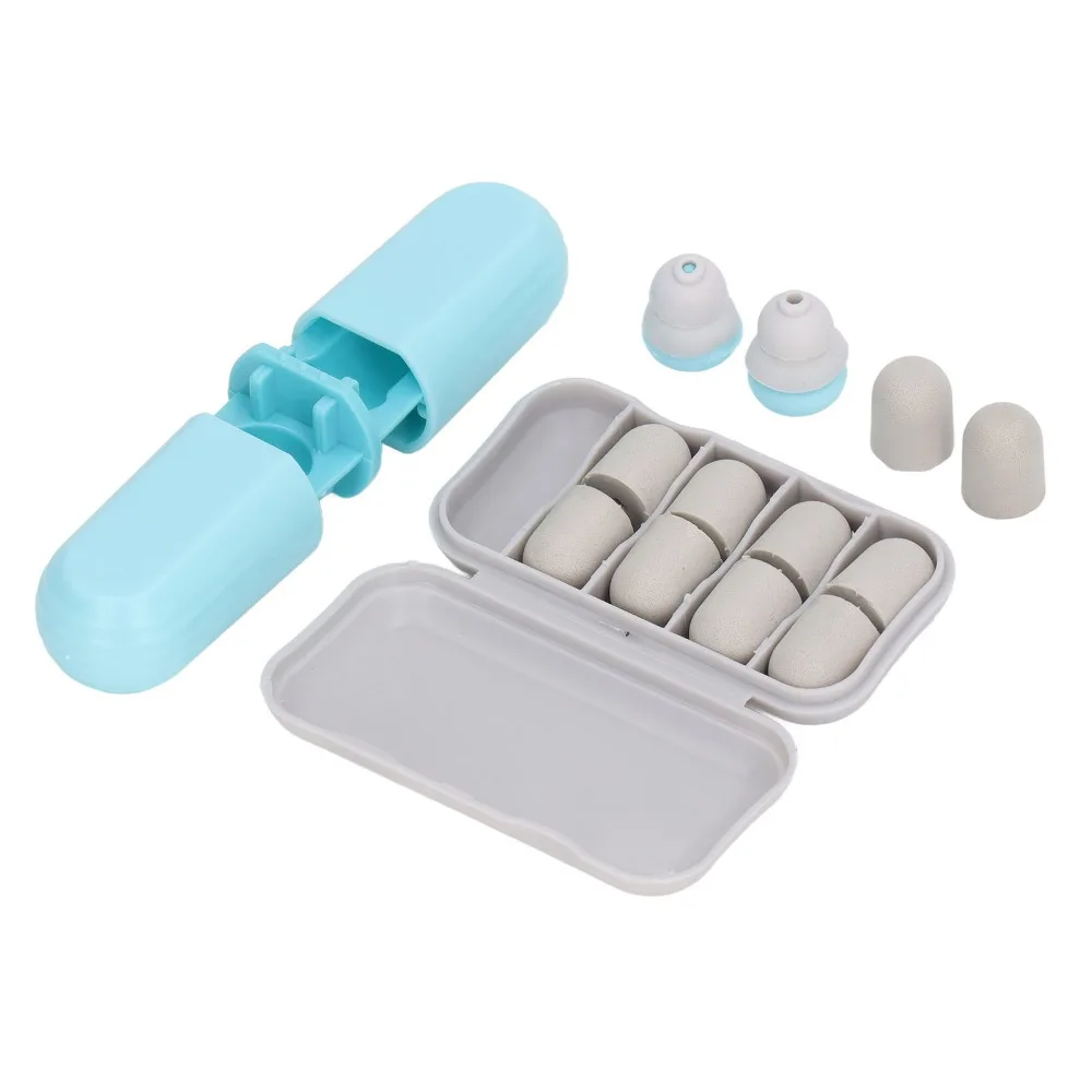 PP Noise Reduction Earplugs Blue Silicone Earplugs Length 27mm Sound Isolation Earplugs Sleeping Earplugs For Study