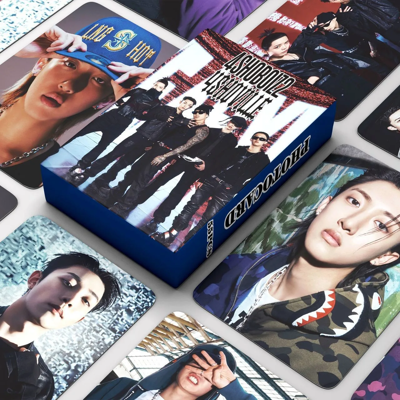 55Pcs/Set Idol Boy Group LNGSHOT New Series Album Lomo Cards Postcards Photocards OHYUL RYUL WOOJIN LOUIS Fans Gifts Collection image 3