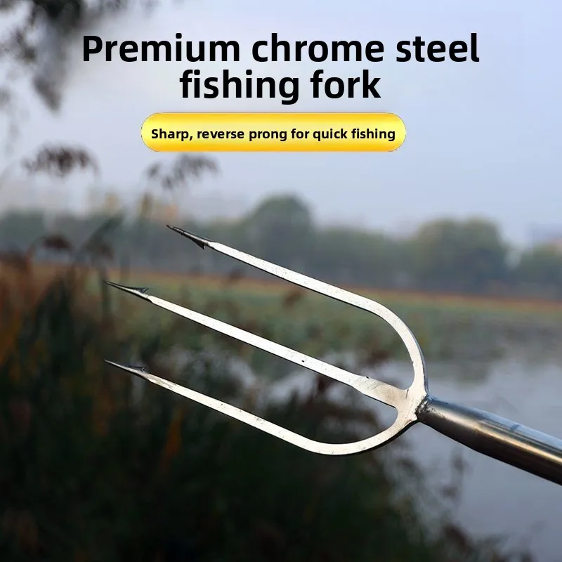 cricket-fishing-fork-full-set-integrated-outdoor-chrome-steel-rustproof-fishing-fork-adjustable-long-reach-sharp-durable