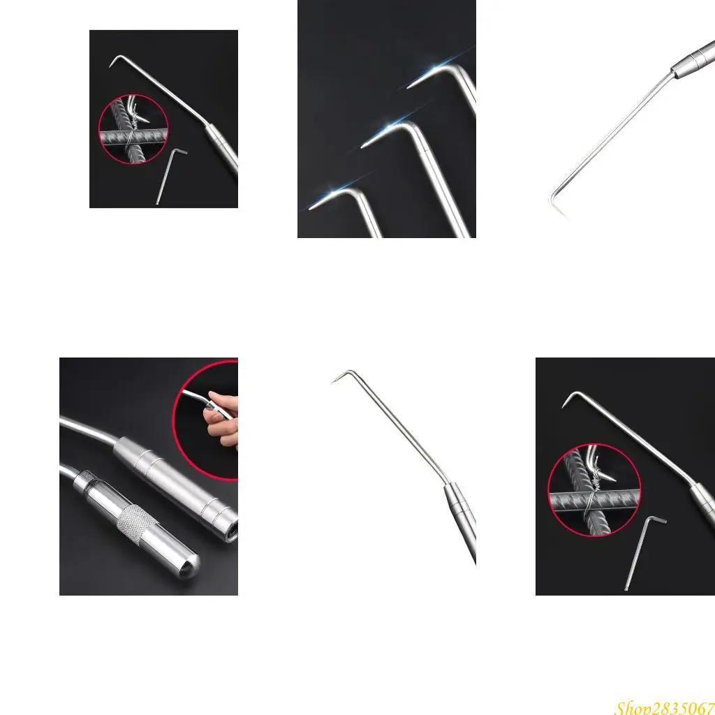 Tie Wire Twisters Semi Automatic Steel Carbon Steel With Rubber Handle For Binding Steel Bars Iron Hook Hand Tools 831F