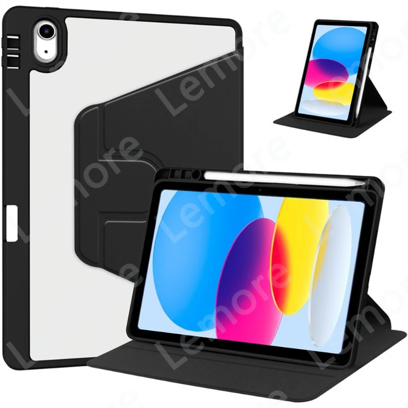 Rotating Case for iPad Mini 7 7th Generation with Pencil Holder for iPad Mini 7 A17 Pro Mini 6 Cover Horizontal/Vertical Stand