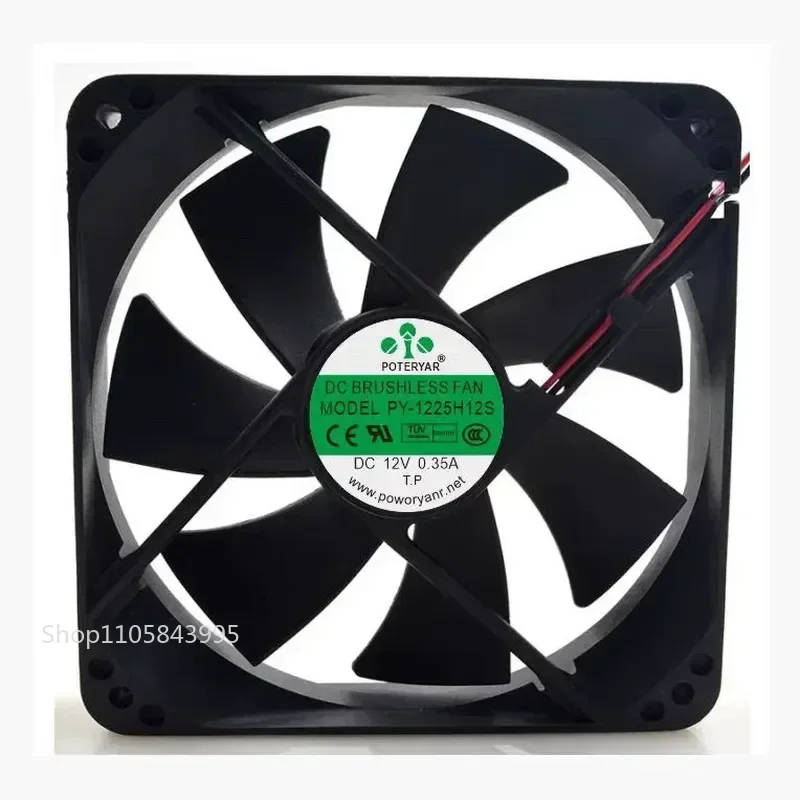 QM for POWERYEAR PY-1225H 12V 0.35A 120mm 12025 Ice Chassis Cooling Fan for PC Case CPU Cooler Silent High Airflow