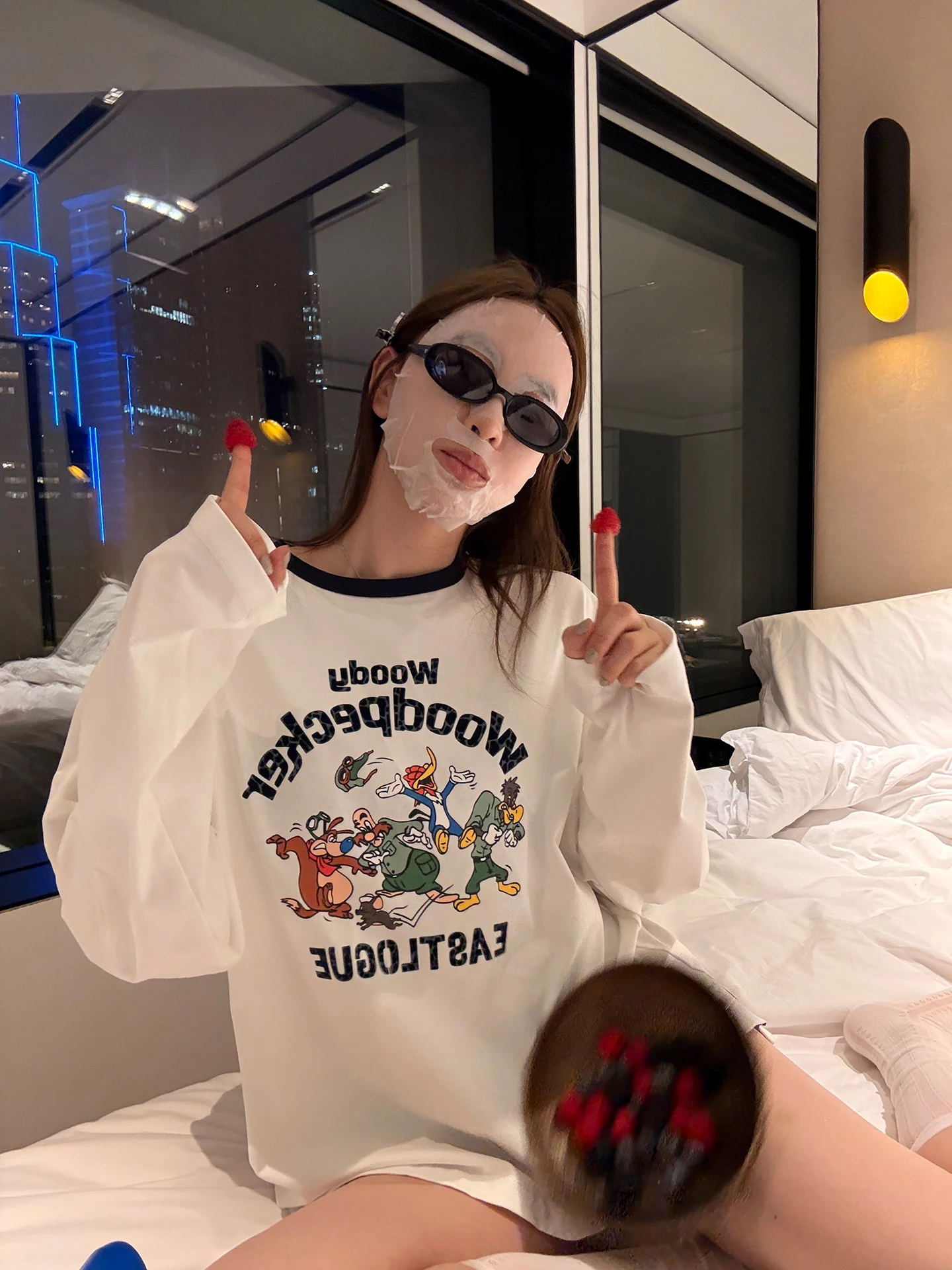 

Свободная повседневная хлопковая футболка для женщин с круглым вырезом, принтом, длинными или короткими рукавами, модный топ в стиле lazy style