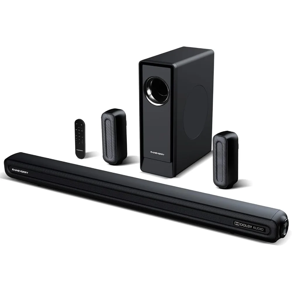 

Световая звуковая панель 5.1 CH с Dolby Audio, звуковые панели для телевизора, беспроводным сабвуфером и задним динамиком, Dolby Digital Plus, Bluetooth