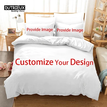 Juego de cama con patrón personalizado, juego de funda nórdica de 3 uds, funda nórdica suave y cómoda y transpirable, para decoración de habitación de invitados y dormitorio