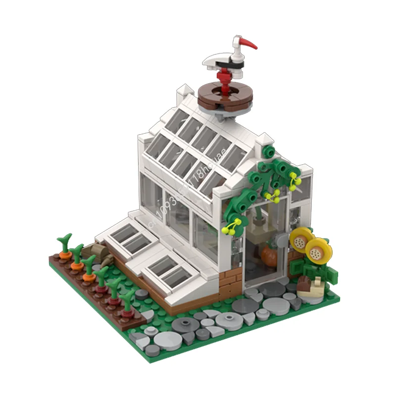 

403pcs MOC Victorian Greenhouse Cityed Model Building blocks toys Construction Assemble Christmas gifts DIY Brick Kids Birthday