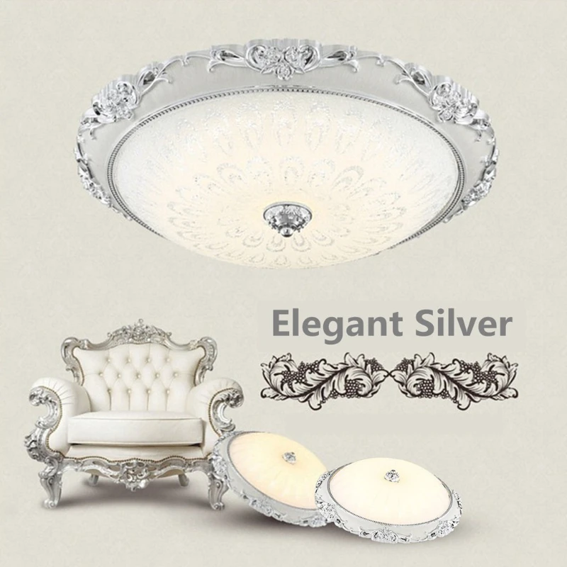 Modern LED Ceiling Light Round Glass Lamp Hallway Bedroom Fixture