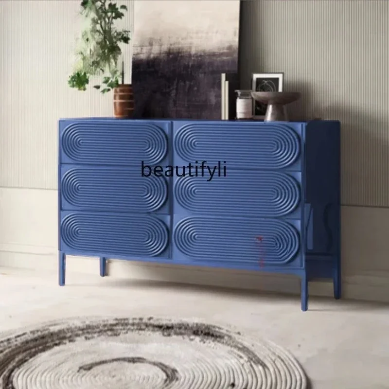 

yj32 Nordic paint dining side cabinet personalized art entry porch cabinet storage locker