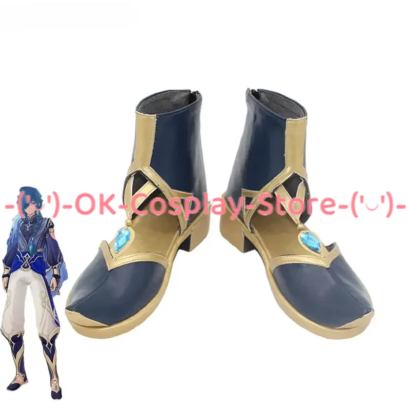 

Game Genshin Impact Kaeya Cosplay Shoes Anime Cosplay Prop Halloween Carnival Boots Custom Made