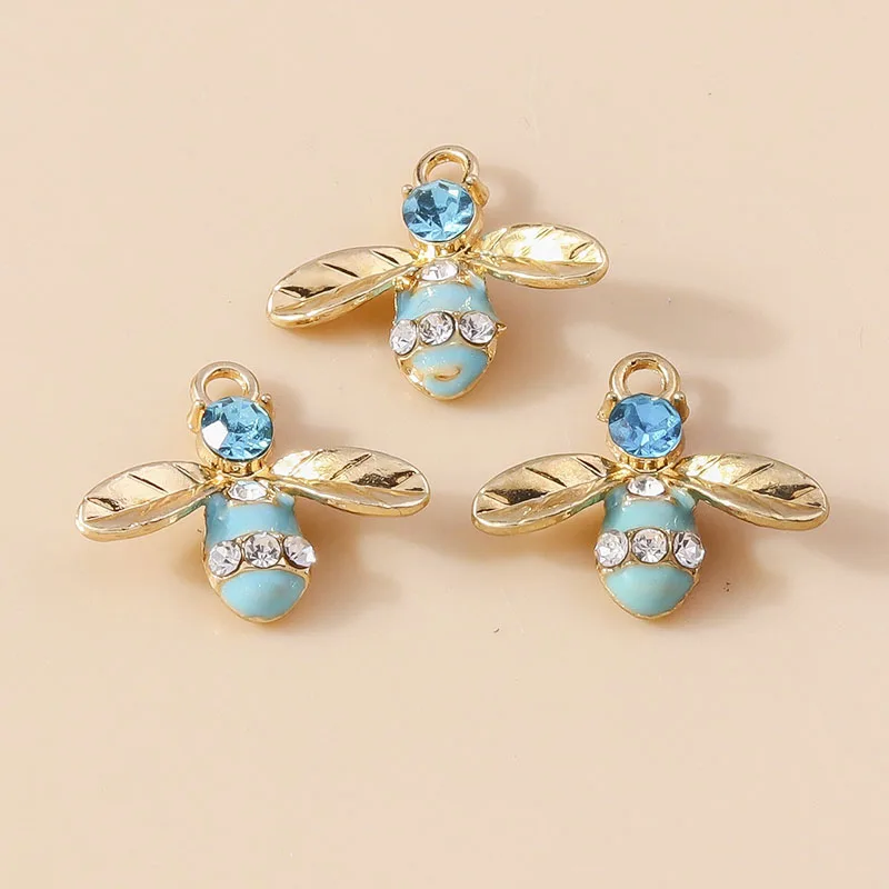 Leslie 20 Stück Emaille-Anhänger, 15 x 19 mm, niedliche Honigbienen-Anhänger für die Schmuckherstellung, Damen-Ohrringe, Armband, Halskette, DIY – Detail 11