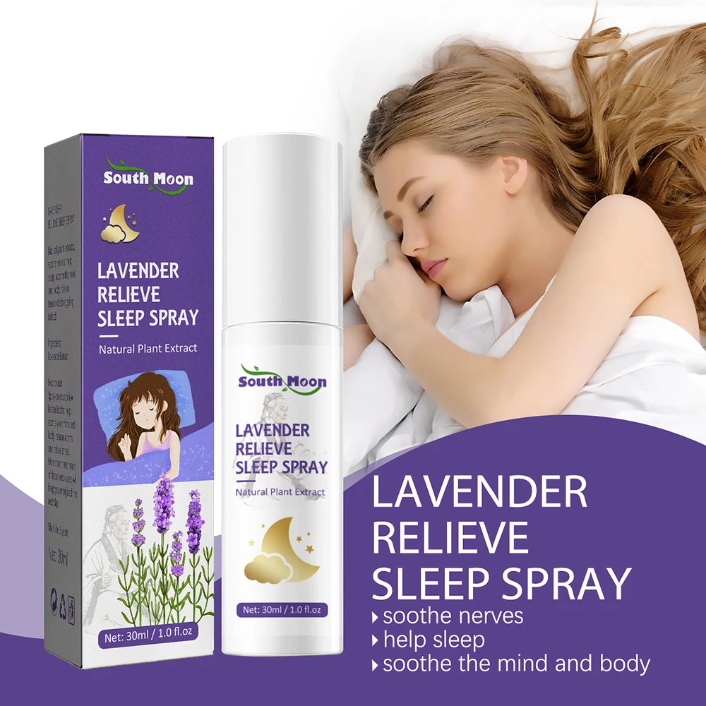 

Lavender Sleep Spray Soothing Plant Fragrance Improve Insomnia Natural Plant Extract Stress Relieve Help Sleep Fresh Spray