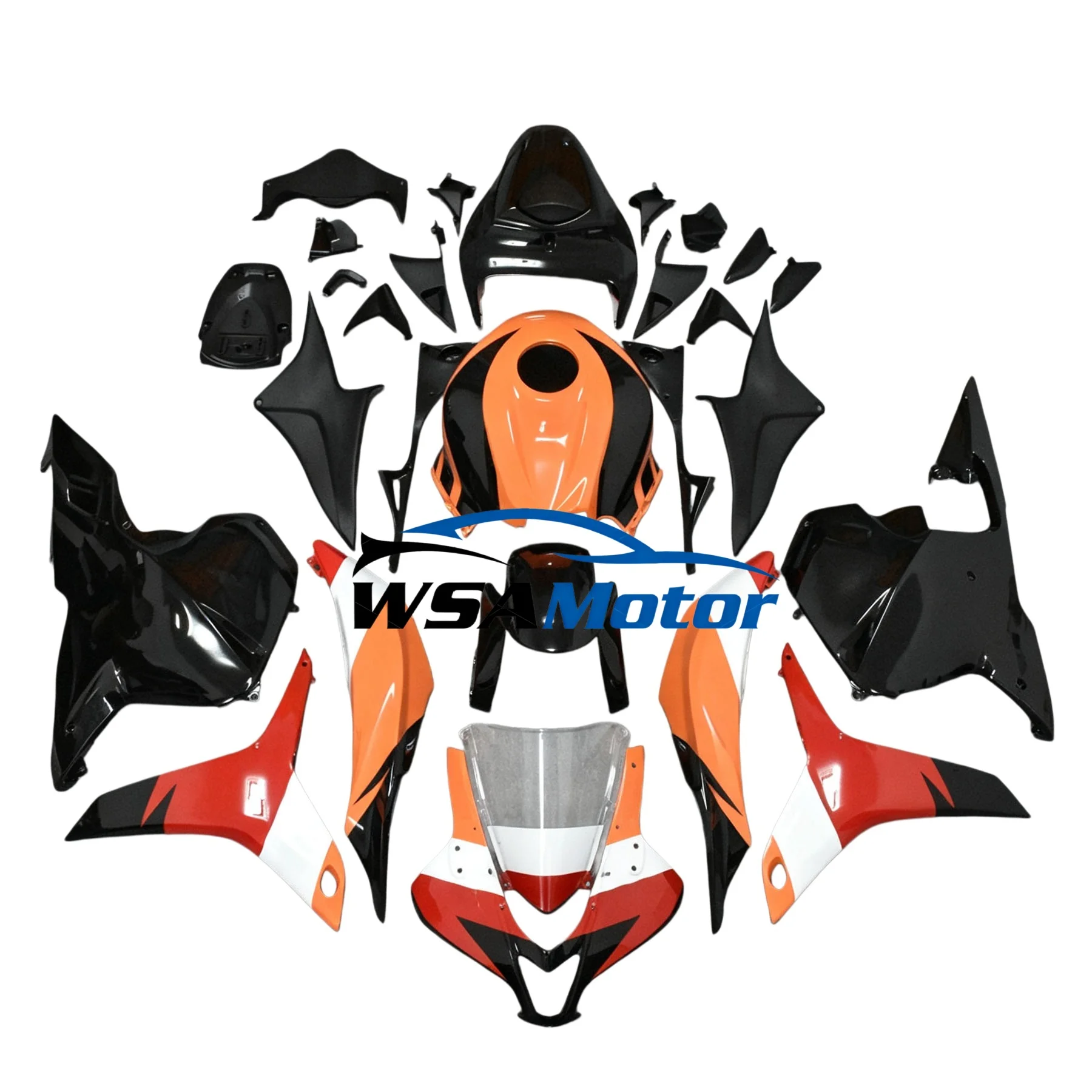 The motorcycle fairing kit is suitable for CBR600RR 2009 2010 2011 2012 FOR CBR600 F5 09-12 fairing orange white gray black red