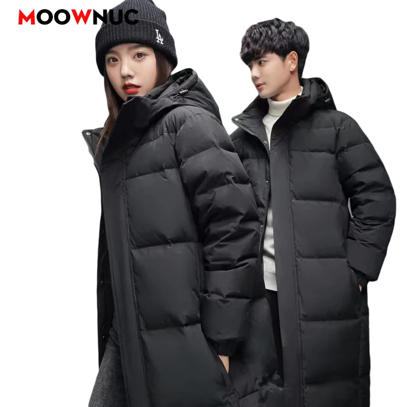 Jaqueta longa e grossa de Parkas masculina, casacos masculinos, acolchoamento blusão, mantenha roupas quentes, sobretudo de inverno