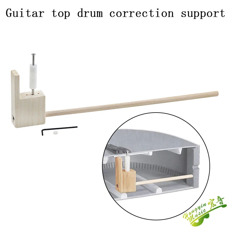 

Tools for repairing and enhancing the tone resonance of acoustic guitar bridge and cavity