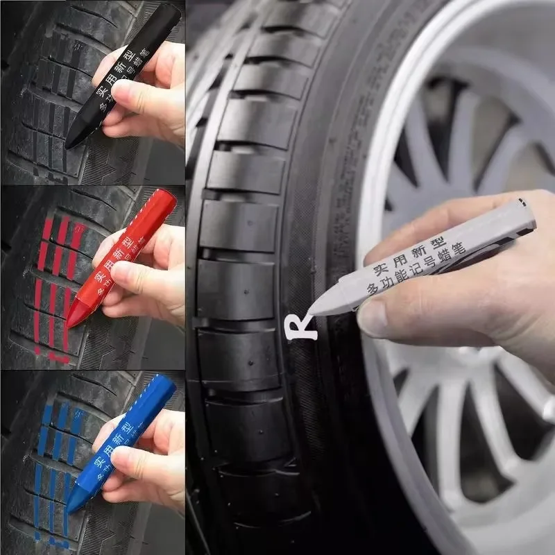 5Pc Tire Crayon Markers Waterproof Multipurpose Marking Crayons Fade Resistant Tire Crayons Portable Tire Repair Marking Crayons