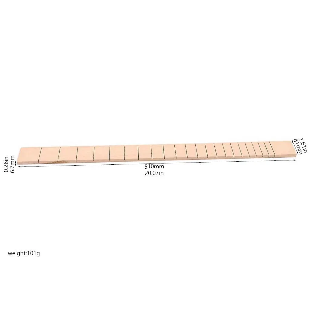 22 Fret Guitar Fretboard Pre-Slotted Maple Wood Fingerboard for Cigar Box Guitars Parts