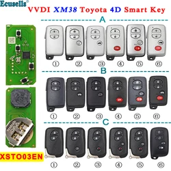 New Xhorse Universal VVDI 4D Smart Remote Key XSTO03EN For Toyota Support Renew Rewrite 312/314/434Mhz A433 F433 5290 3370 0140