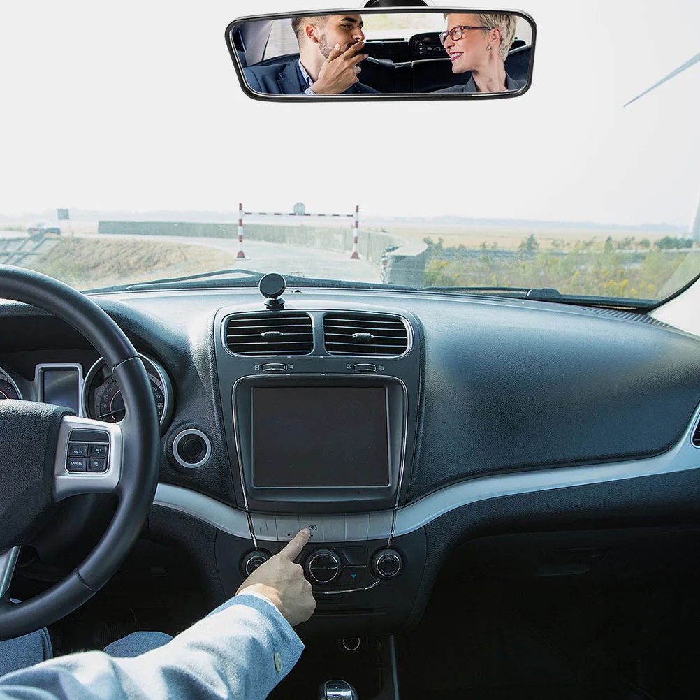 2 قطعة مرآة الرؤية الخلفية للسيارة عالمية قابلة للتعديل كأس شفط أسود مقاوم للكسر مرآة مراقبة سلامة المقعد #4