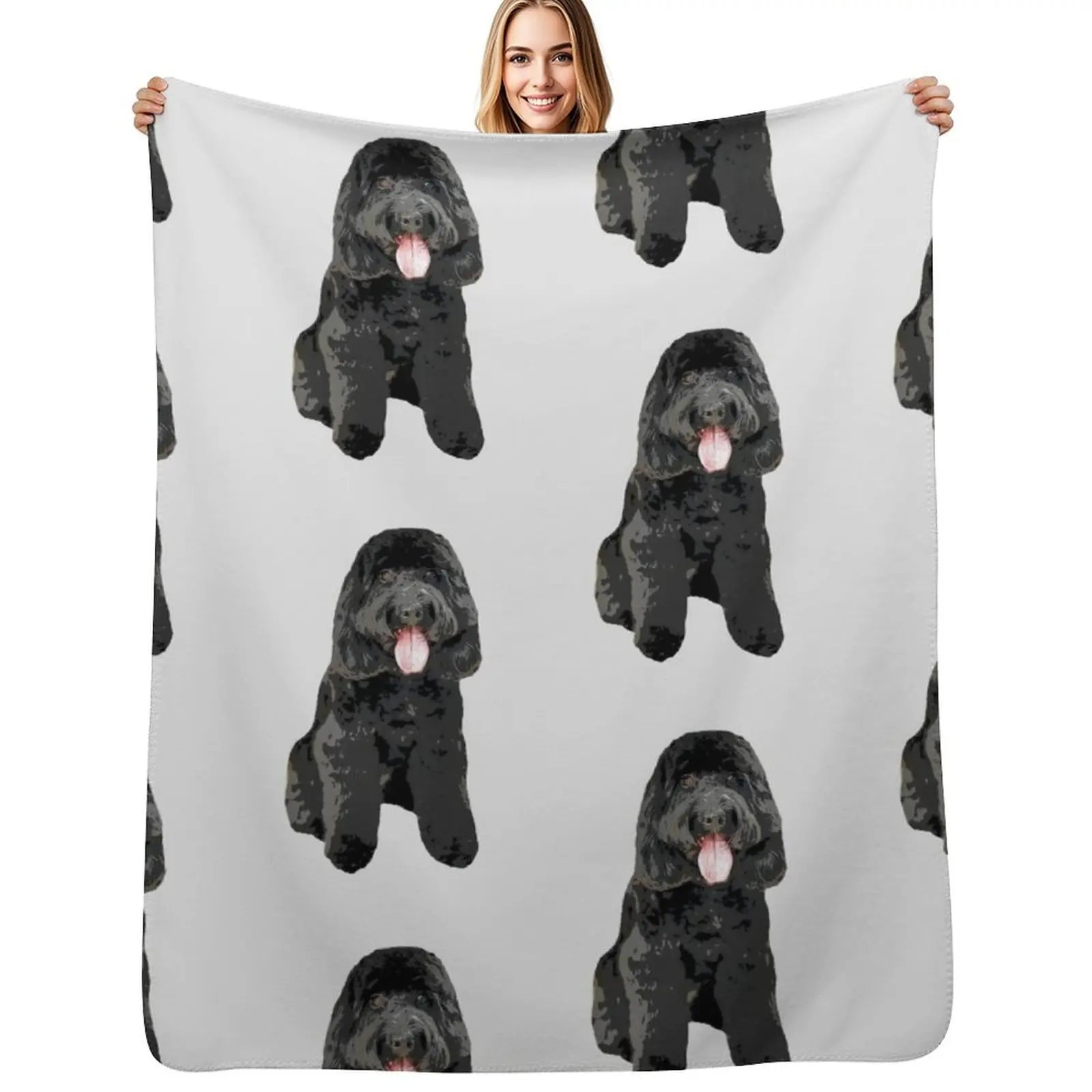 

Cockapoo Cockerpoo Black Cutie Doodle Dog Throw Blanket Compact Warm Blanket for Car Road Trip