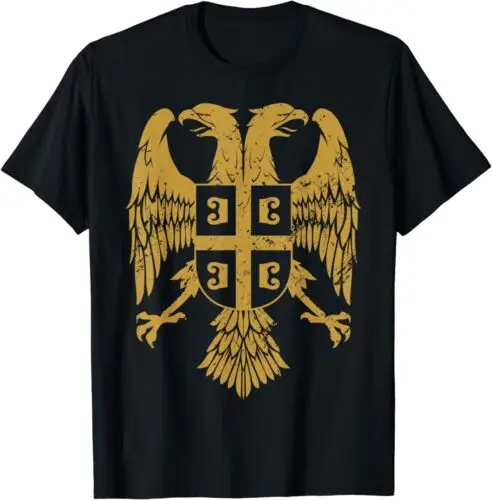 NEW LIMITED Serbian Double Headed Eagle A Serbia Coat Of Arms T-Shirt