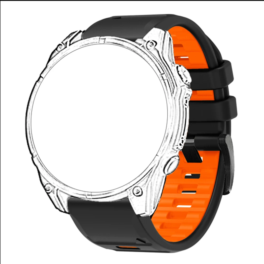 Ремешок с пряжкой 26 мм 22 мм для Garmin Fenix 8 E 7X 7 6X 6 Pro 5X 5 Plus, силиконовый ремешок Epix Pro Gen 2 47 мм 51 мм 955 Enduro 3 2