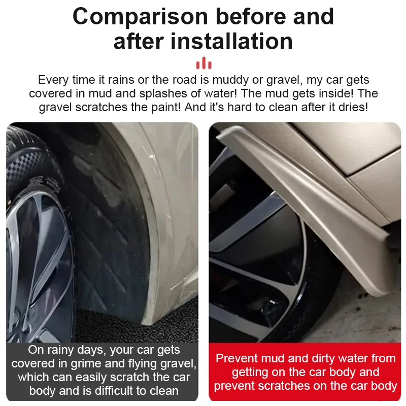 

Комплект из 4 окрашенных брызговиков для Leapmotor B01 2025-2026: передние и задние защитные щитки, расширители арок, автомобильные аксессуары