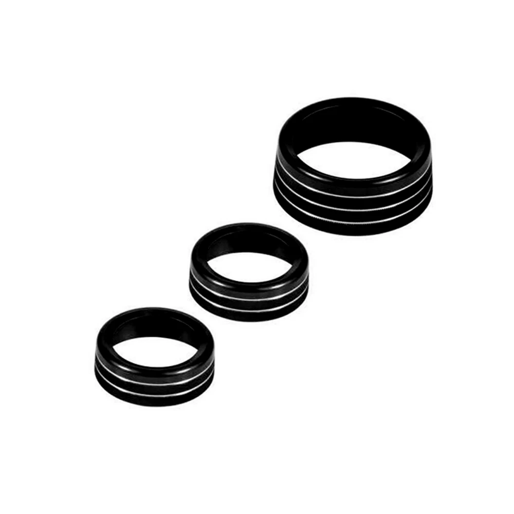 3Pcs Für Jeep Grand Cherokee 2014-2021 Auto AC Knopf Klimaanlage Knöpfe Ring Abdeckung Aufkleber Wärme control Schalter Knopf Schutz – Detail 8
