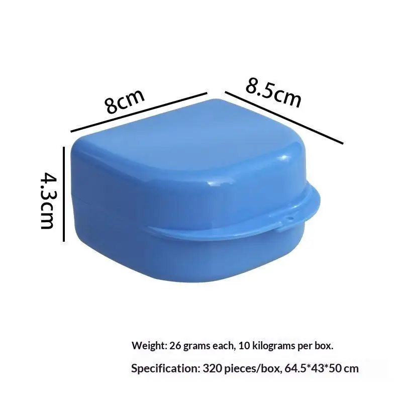 Portable Plastic Denture Box Custom Logo Multi Color For Dental Clinics Home Use