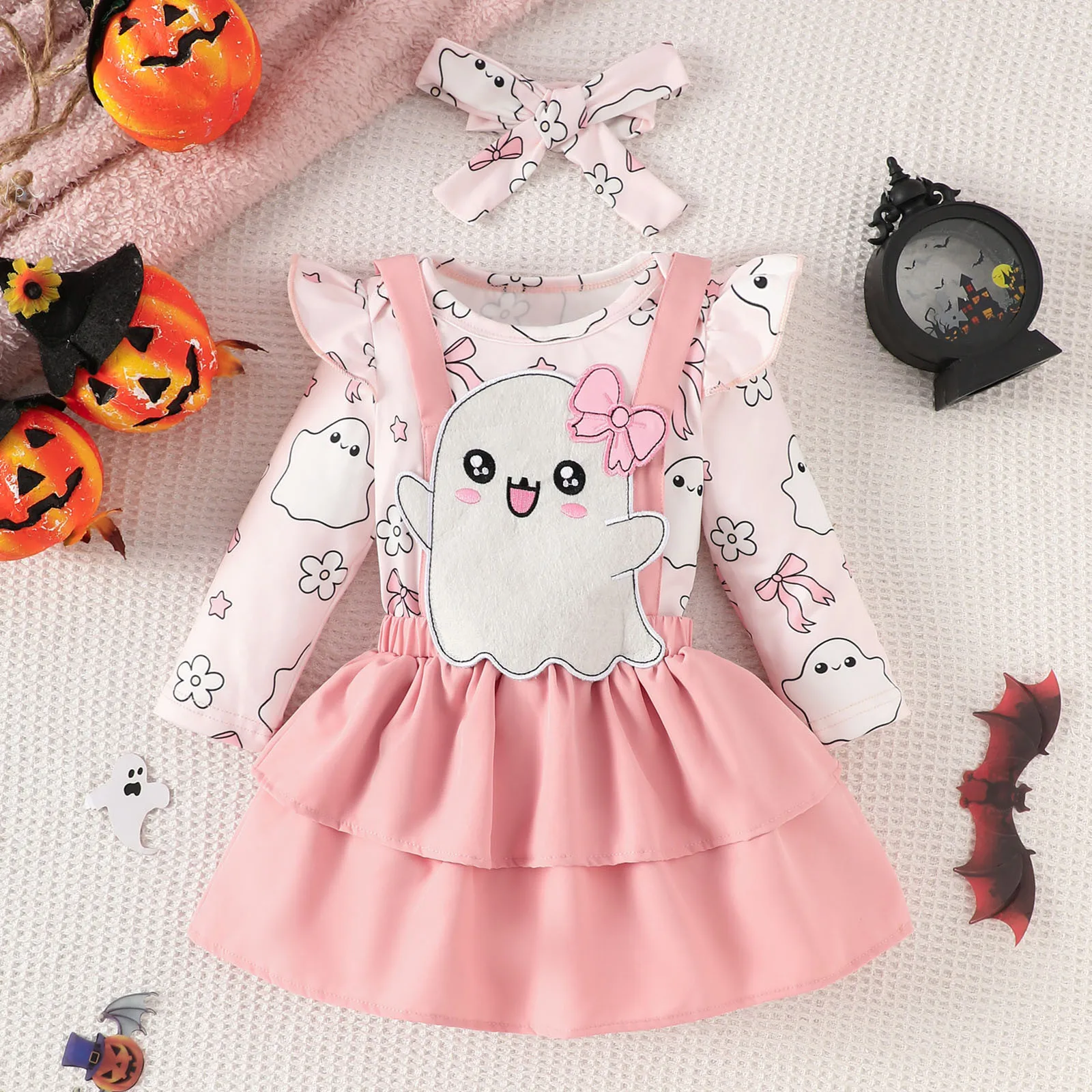 

Infant Baby Girls Clothes Sets Fall Winter Long Sleeve Cute Cartoon Romper Bodysuit Suspender Skirts Outfits Newborn Baby Outfit