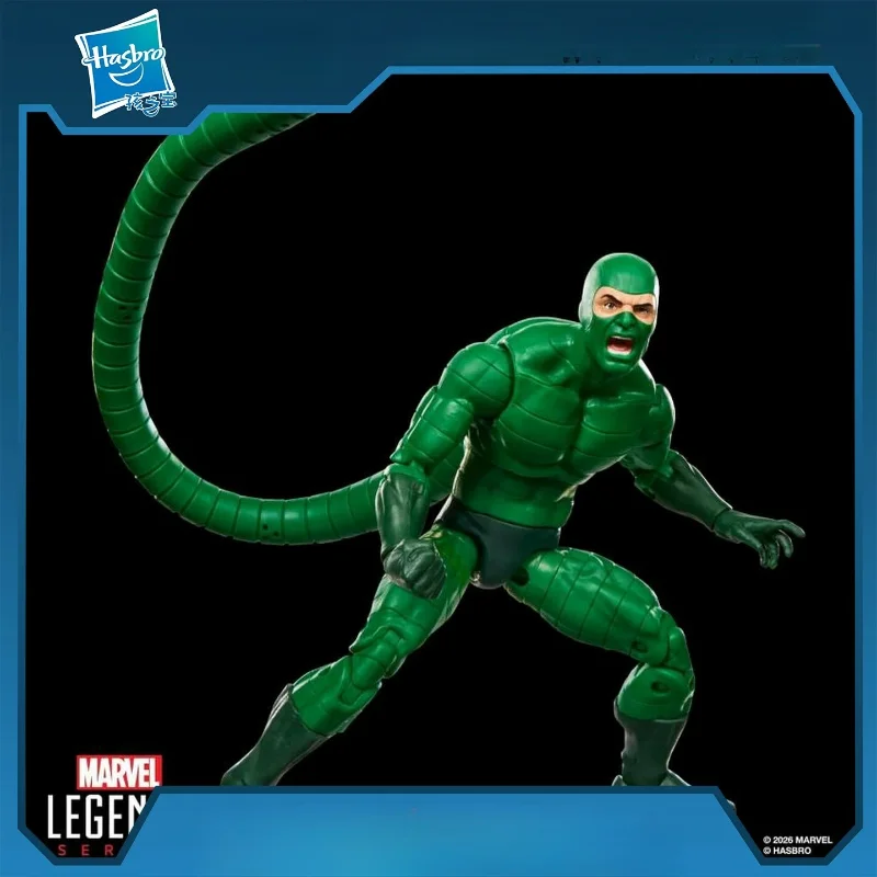 In Stock Hasbro Marvel Series Green Suit Scorpion Movable Desktop Decor Ornament With Rich Matching Accessories