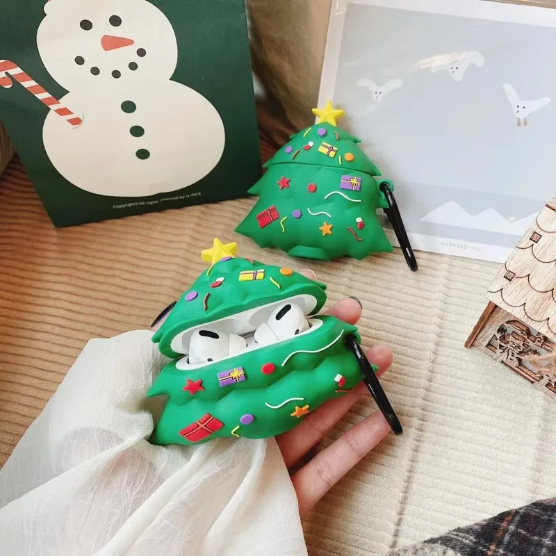 

Christmas Tree Earpods Case for Apple Airpods 1 2 4 Pro 2 Wireless Earphone Cover Charging Box for Airpods Pro 3 Xmas Gifts