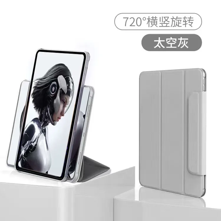 Magnetic Case For ZTE Red Magic Astra Tablet 2025 9.06 inch Tri-Fold Pu Case Stand Cover For RedMagic Tablet 3 Pro 9.06"