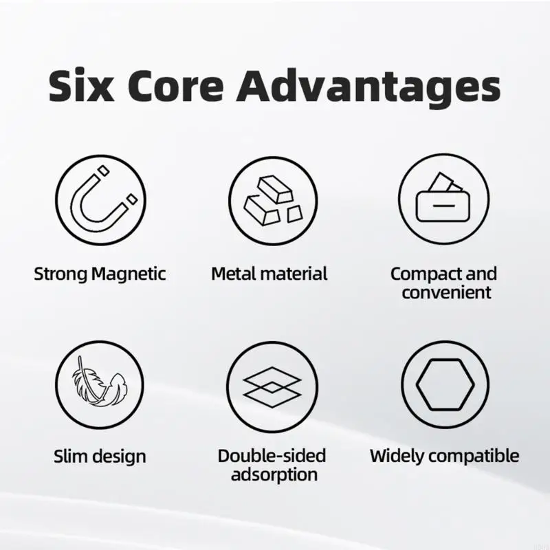 Adaptador montaje magnético teléfono para flujo 360 Fuerte Fuerte Rings metal placa magnética