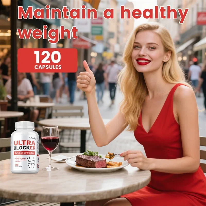 Ultra Blocker Vergaser- und Zuckerblocker – gesunde Körperformung, reduziert Gas und Blähungen, hilft der Verdauung, für die Gesundheit von Darm und Immun