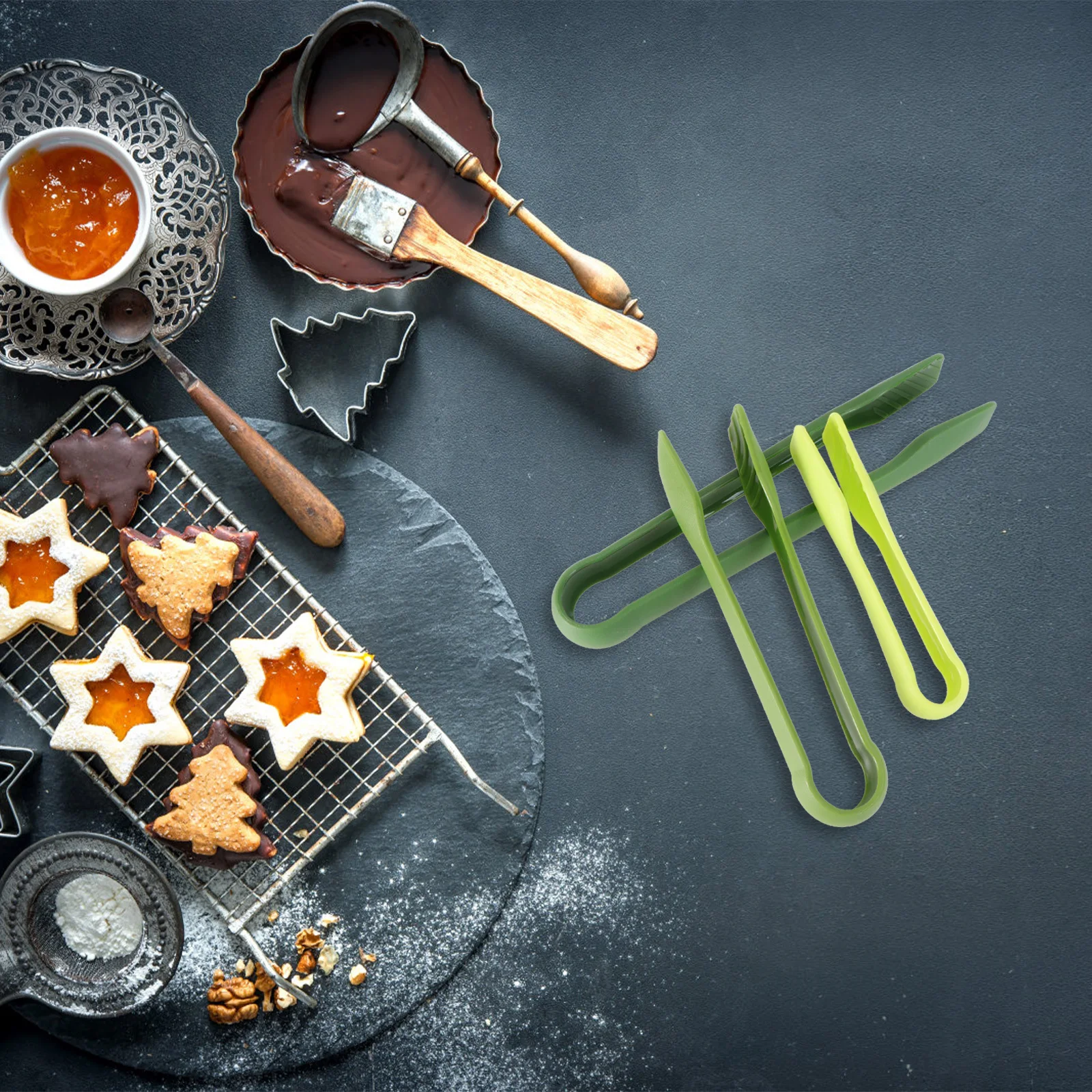 

3Pcs Plastic Food Tongs Premium PP Material Non-Slip Grip Perfect for Catering Party Bread Cake Salad Serving