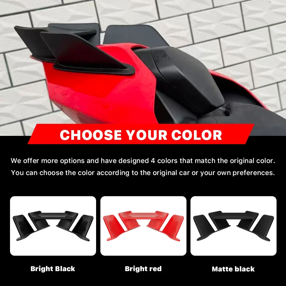 New Fixed Rear Airfoil For DUCATI Panigale V2 V4 V4S V4R Streetfighter V2 V4 V4S V4R 2018-2024 Spoiler Winglets For Motorcycle