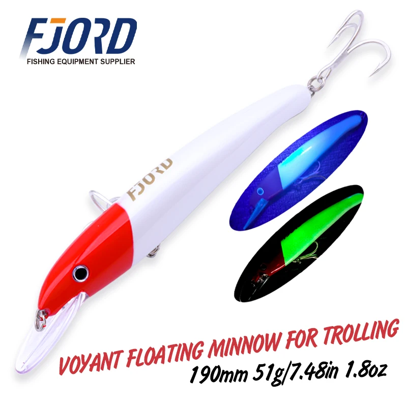 

FJORD 190mm 51g Super Trolling Fishing Lure Floating Minnow Topwater Saltwater Hard Swimbaits Crankbaits Fishing Artificial Bait