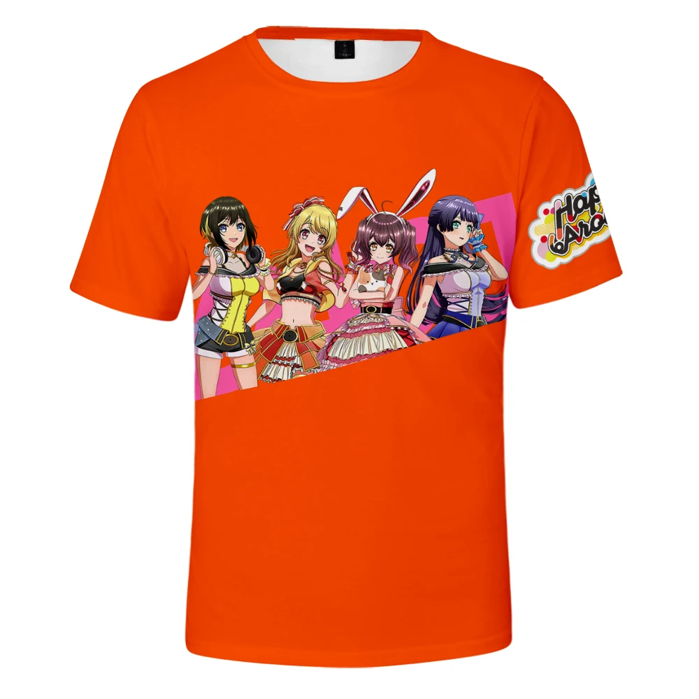 2023 nova chegada d4dj primeira mistura anime t-shirts das mulheres dos homens o-pescoço manga curta tshirt casual streetwear roupas de verão