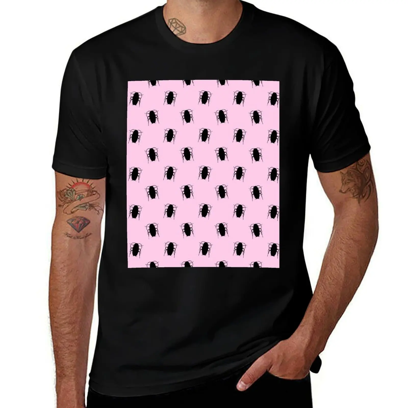 Hairspray Cockroach, John Waters inspired, Pink T-Shirt Abstract Pattern Print Top T-Shirt