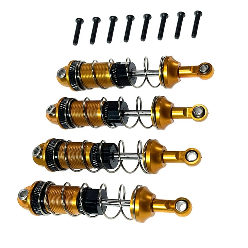 4Pcs Alloy Front Rear Oil Shock Absorber For MJX 16207 16208 16209 16210 H16 H16BM 1/16 RC Car Upgrades Parts