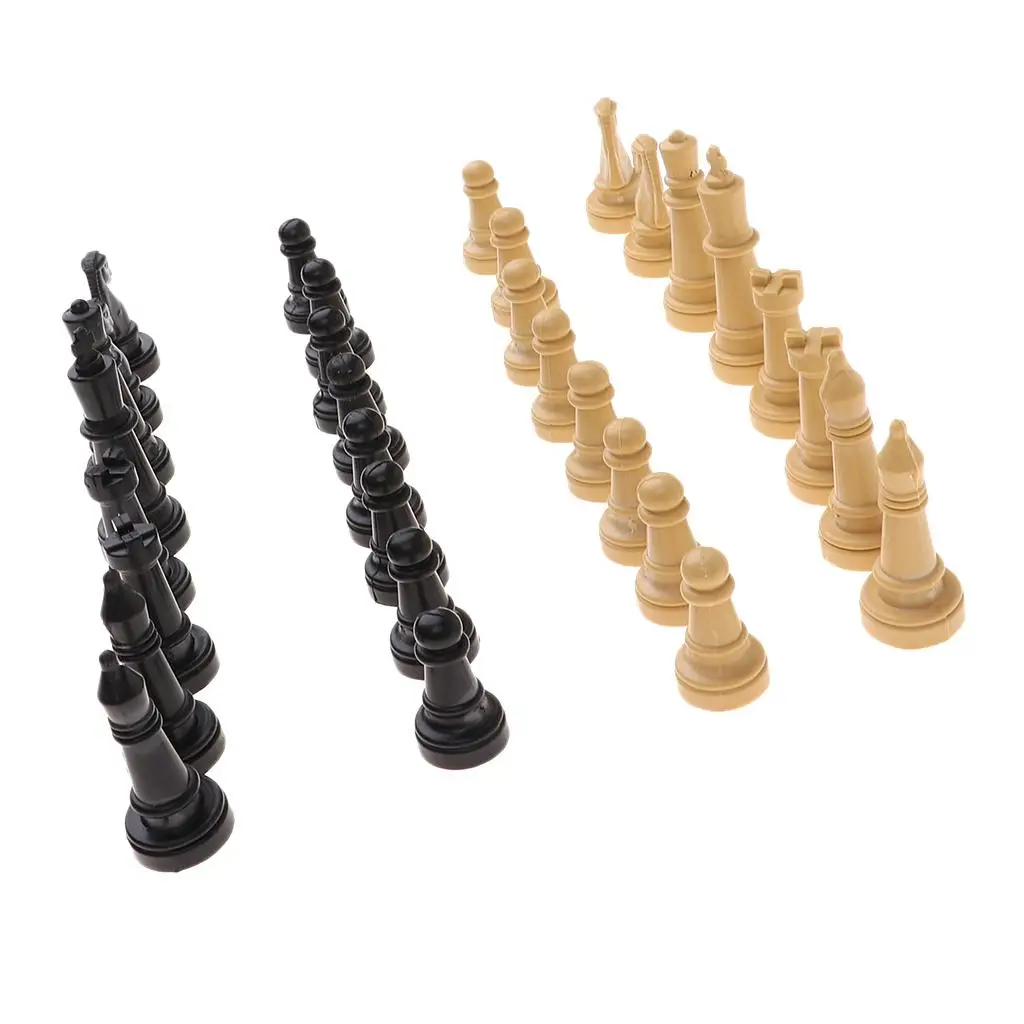 

Professional Chess Pieces Only Plastic Board Game Figures Set for Home or Tournament Play