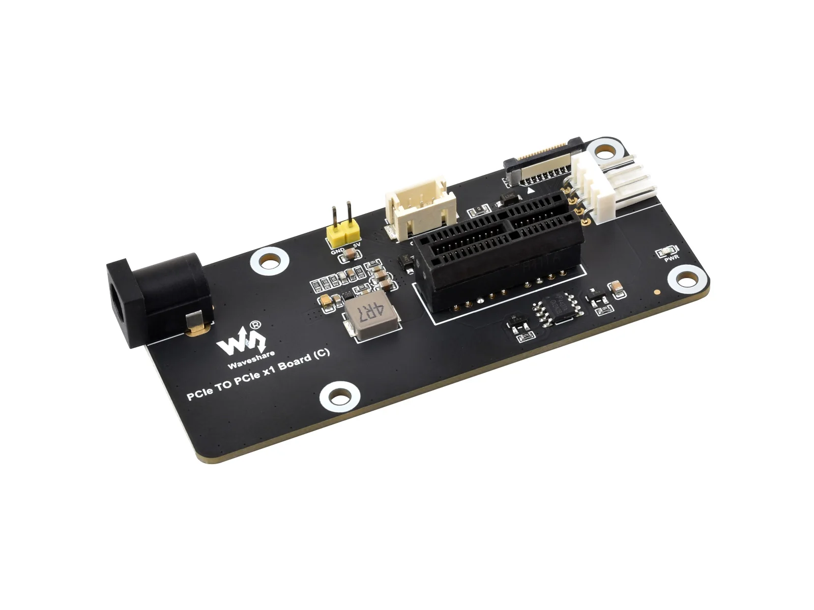 

PCIe FFC Connector To Standard PCIe x1 Slot Adapter Board (C) For Raspberry Pi 5, Compatible With PCIe x1/x4/x8/x16 Interface