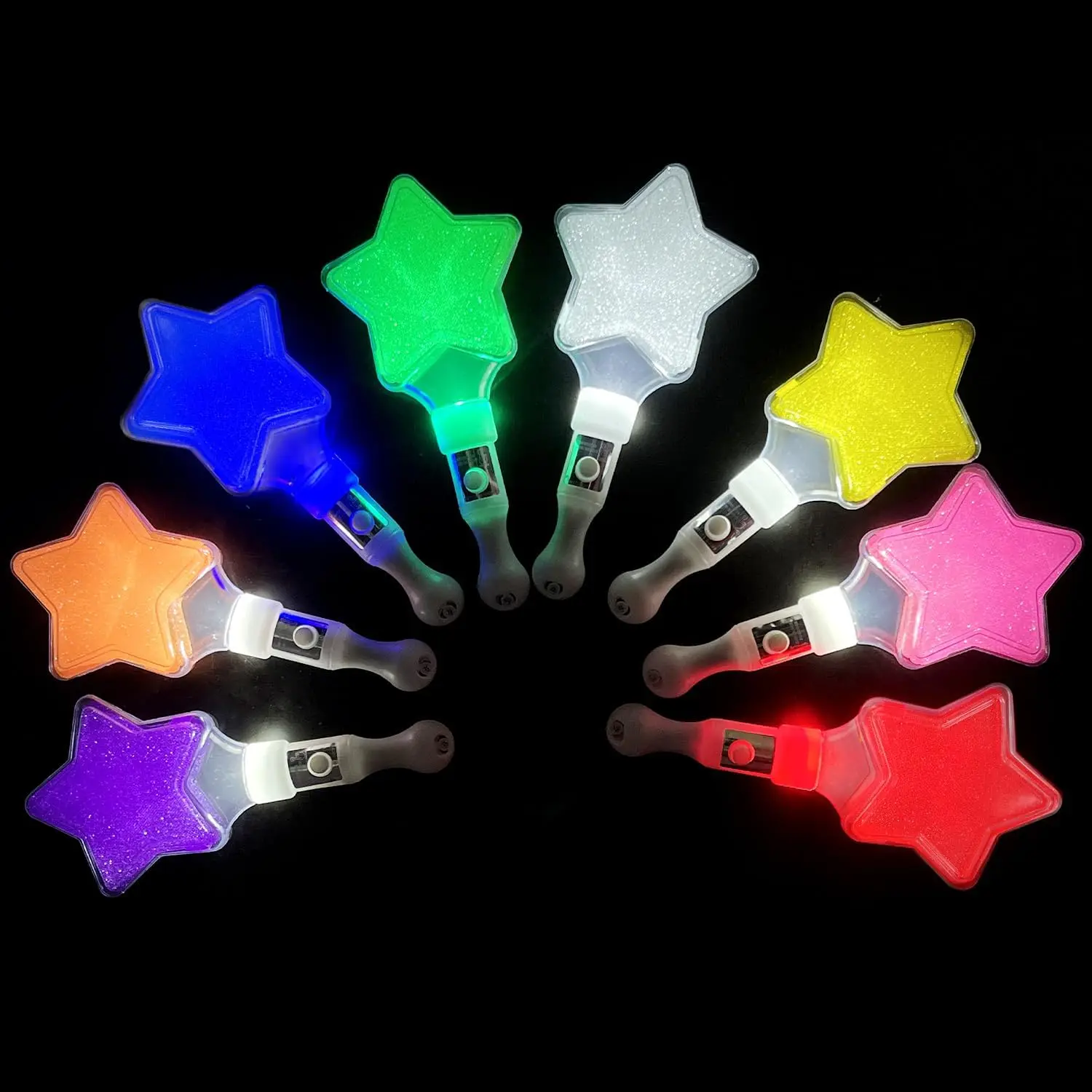 LED-Leuchtstäbe in Stern- und Herzform, fluoreszierende Zauberstäbe für Konzerte, Partys, Handgehaltene Leuchtstäbe für Publikumsinteraktion – Detail 4