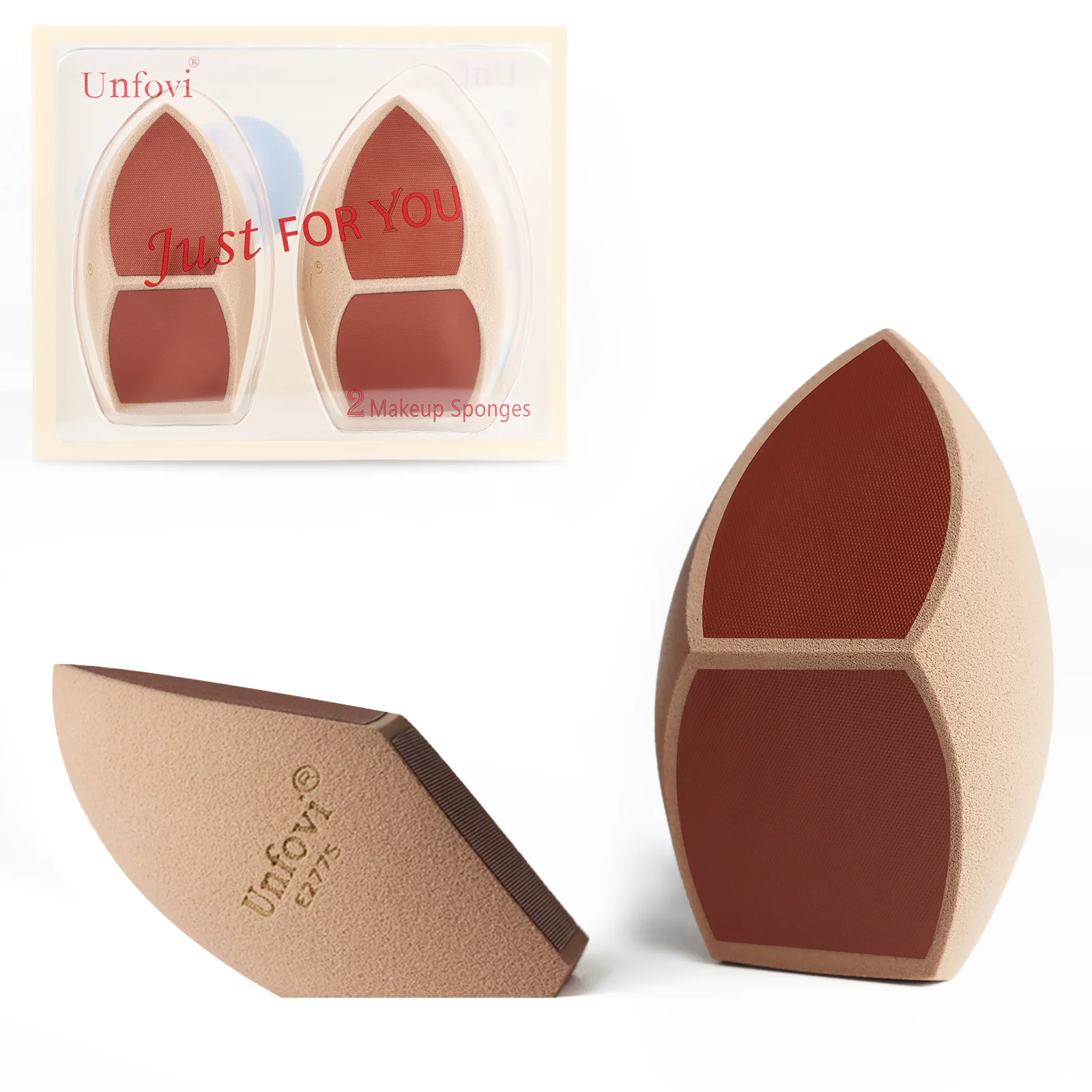 Honeycomb Film Makeup Sponge for Foundation Reduces Liquid & Cream Waste, Soft and Latex Free 2pcs Beauty Sponges