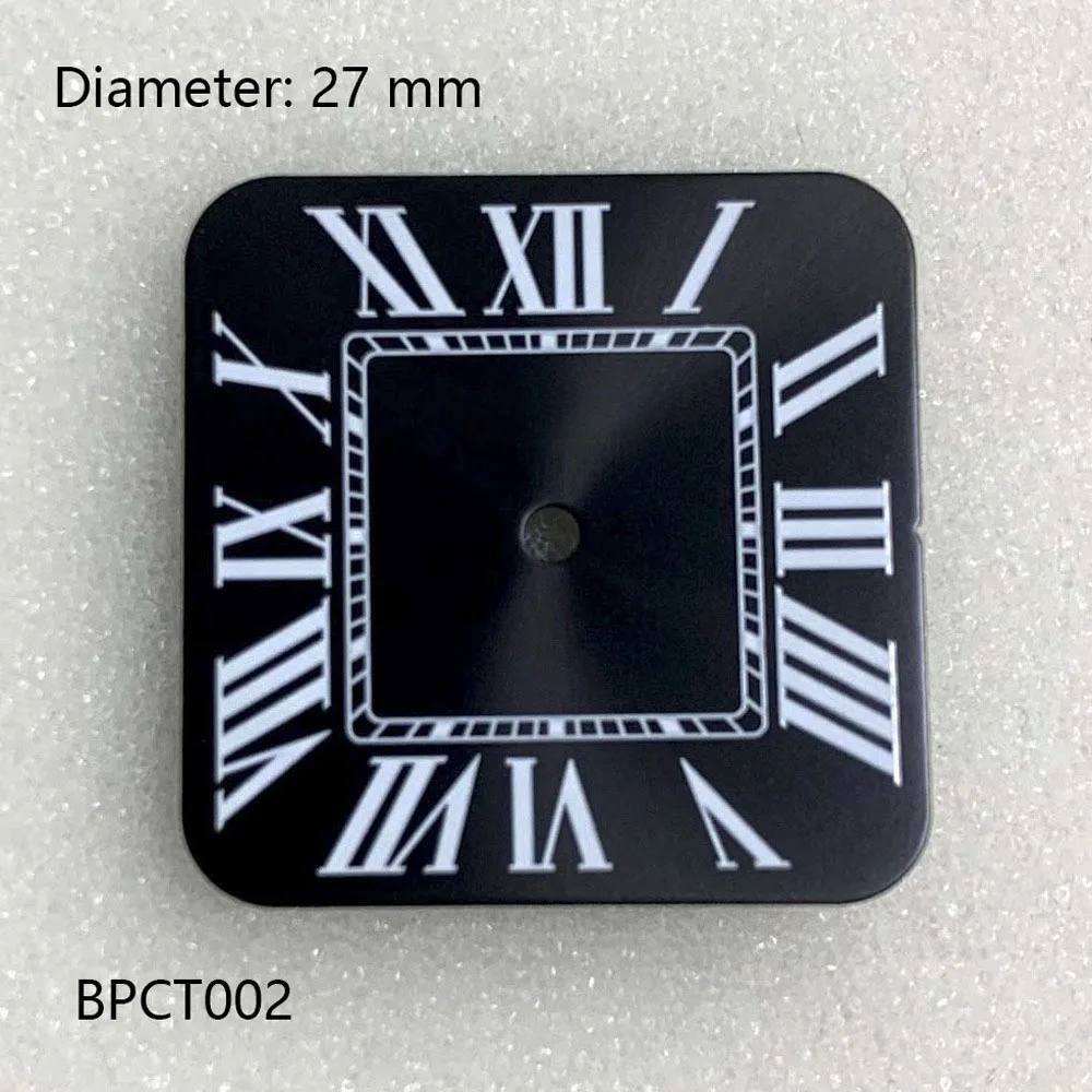 27mm NH35 S Logo Square Dial Santo SDial Roman Dial No Lumen Fit Japanese NH35 Mechanical Watchmods Watch Modification Parts