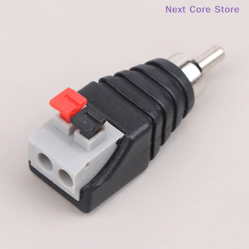 [NC]2Pcs Speaker Wire Cable To Audio Male Cable Jack Quick Press Plug Connector Adapter Speaker Connector Universal Cable[NC]