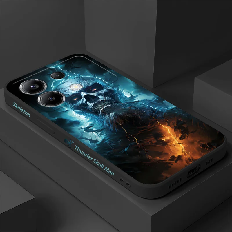

Lightning Skull Phone Case For Xiaomi Poco F7 X7 X6 F6 M6 M5 M5S F5 X5 F4 X4 M4 F3 M3 X3 Pro 4G 5G GT Silicone Cover